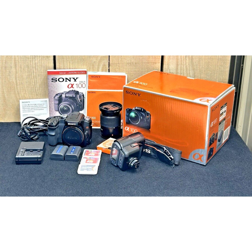 Sony Alpha A100 Digital SLR 10.2Mp Camera Bundle 18-70mm Lens Complete B13